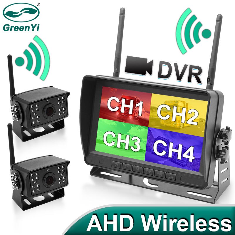 GreenYi Wireless AHD 7ġ DVR  720P  Ʈ ȭ ߰    ڴ  ī޶